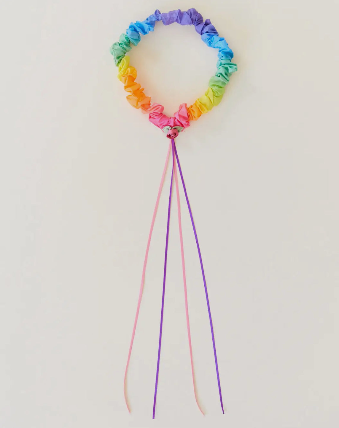 Silk GARLAND HEADBAND, RAINBOW Colours!