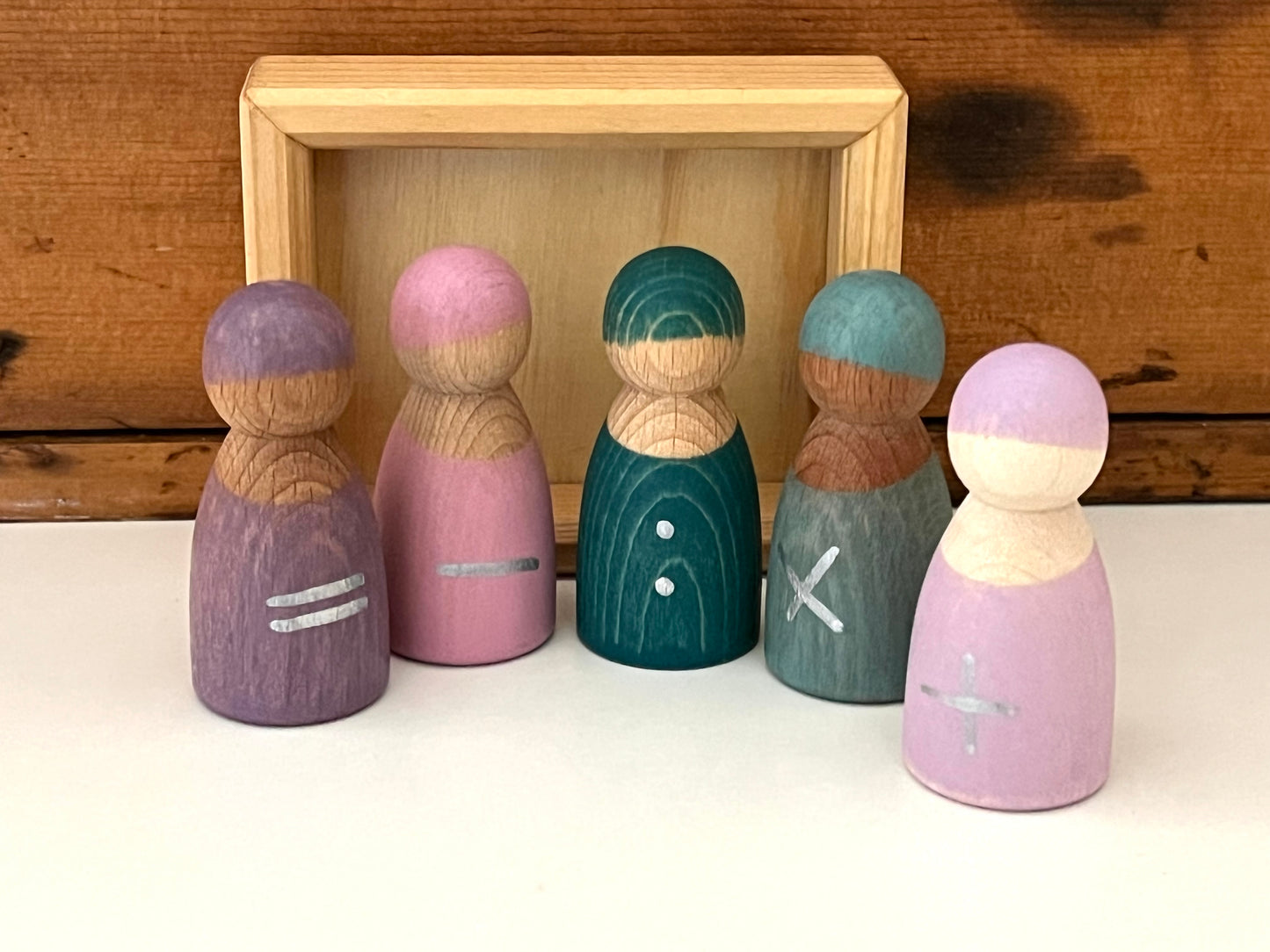 Educational Wooden Toy - Grimm's MATH FRIENDS, 5 wooden figures!