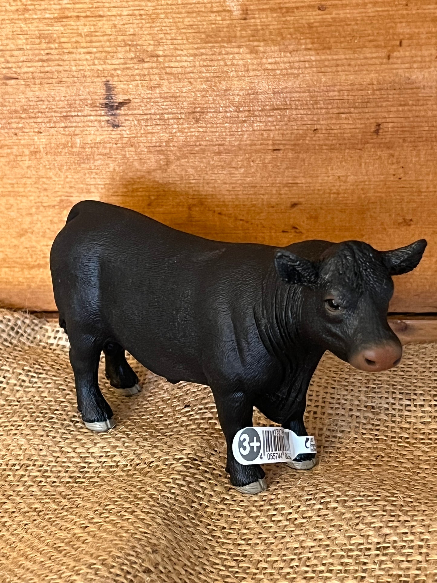 Farm Animals for Dollhouse Play - BLACK ANGUS BULL by Schleich