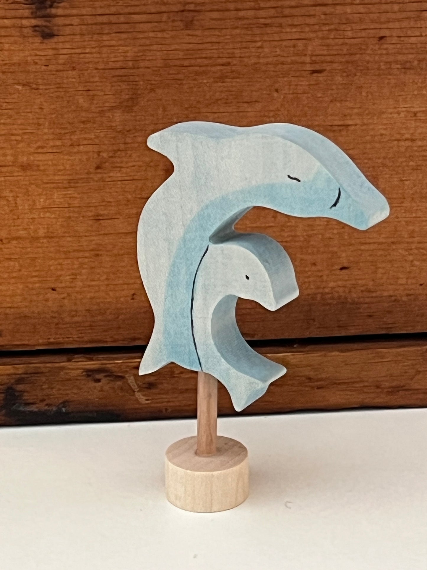 Wooden DECO by Grimm’s- DOLPHIN & BABY, hand painted
