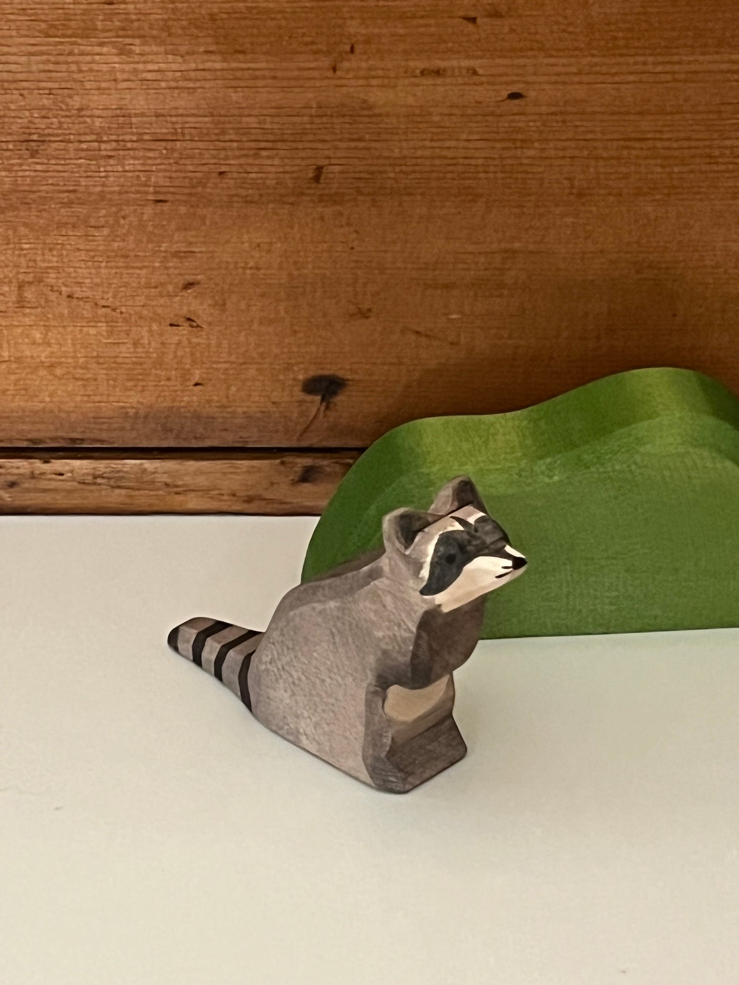 Wooden Dollhouse Play - RACOON, sitting