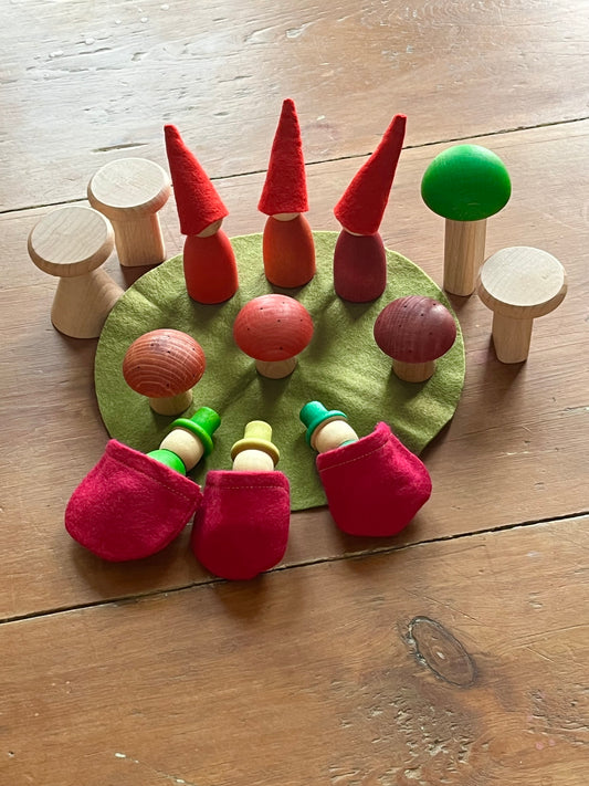 Wooden Toy by Grapat - NINS OF THE FOREST, 24 pieces!