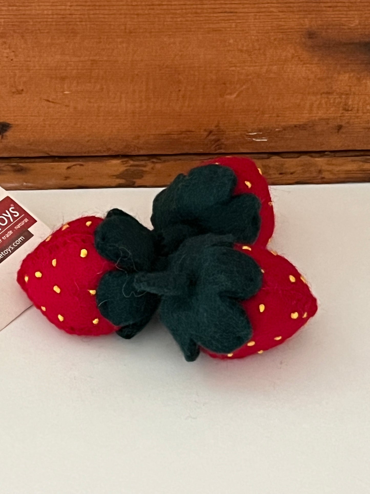 Kitchen Play Food - Wool Felted STRAWBERRY, 3 Strawberries!