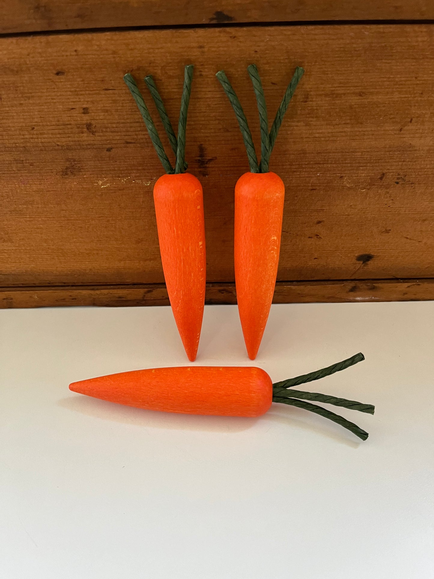 Kitchen Play Food - Wooden CARROTS, 3 pieces!