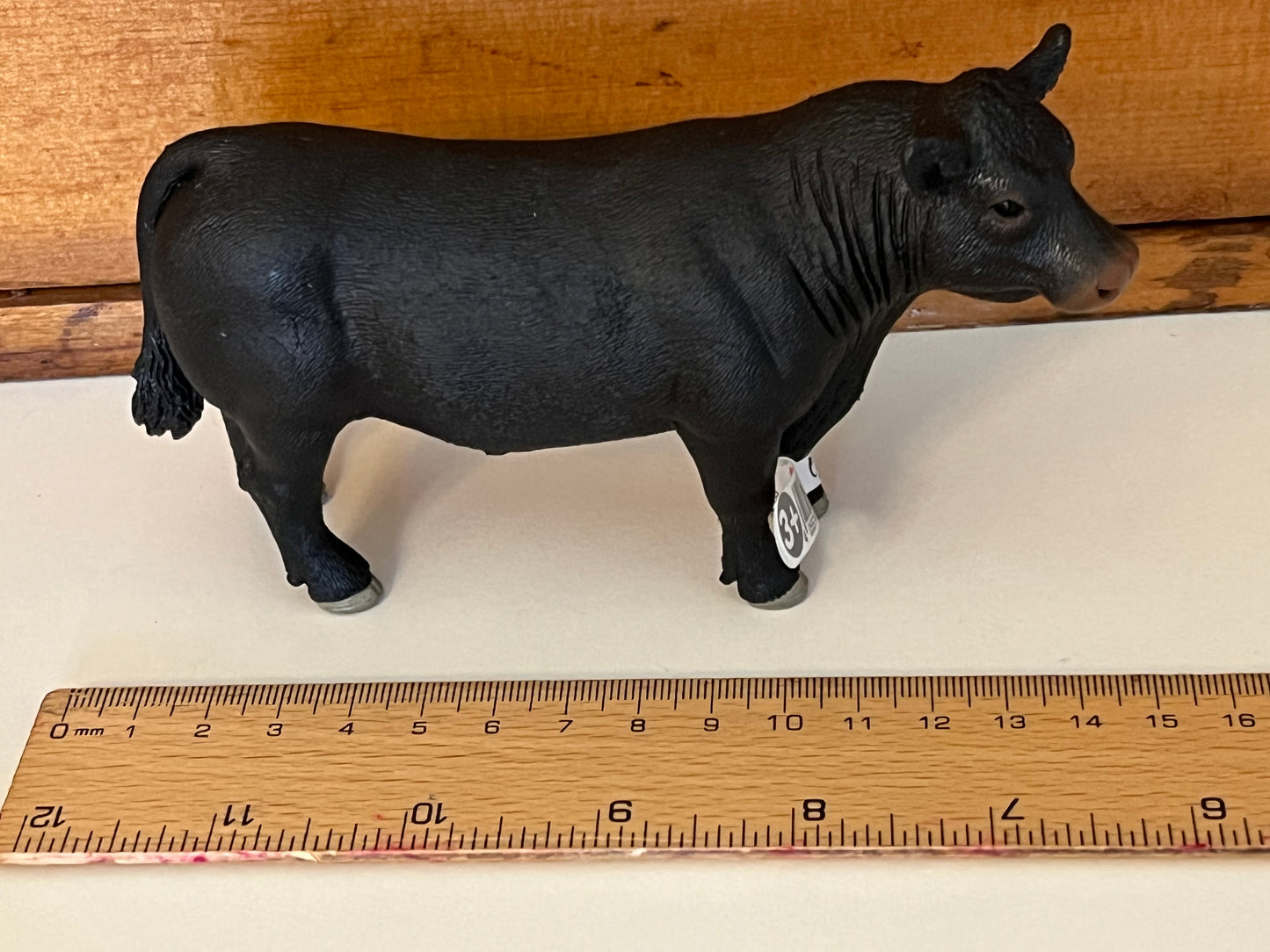 Farm Animals for Dollhouse Play - BLACK ANGUS BULL by Schleich