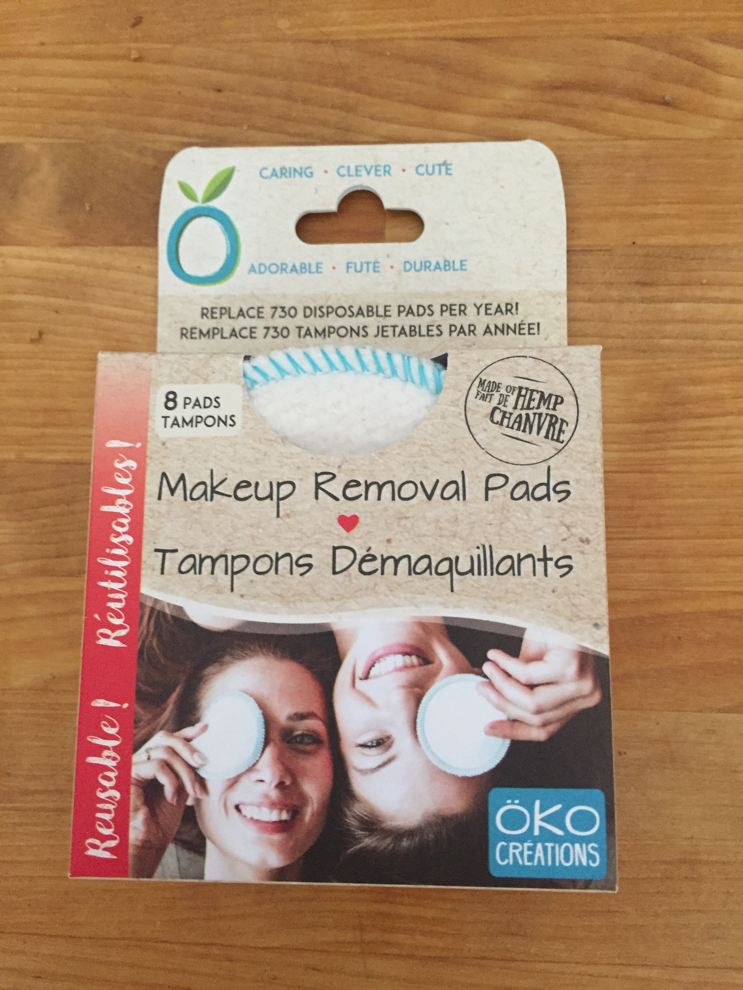 EcoHome - REUSABLE MAKE-UP REMOVAL PADS, 8 pads!