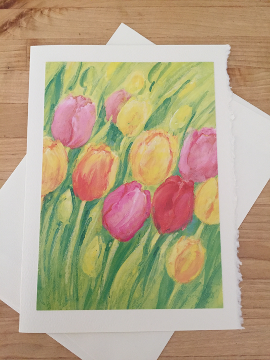 Greeting Cards/ Spring - FIELD TULIPS