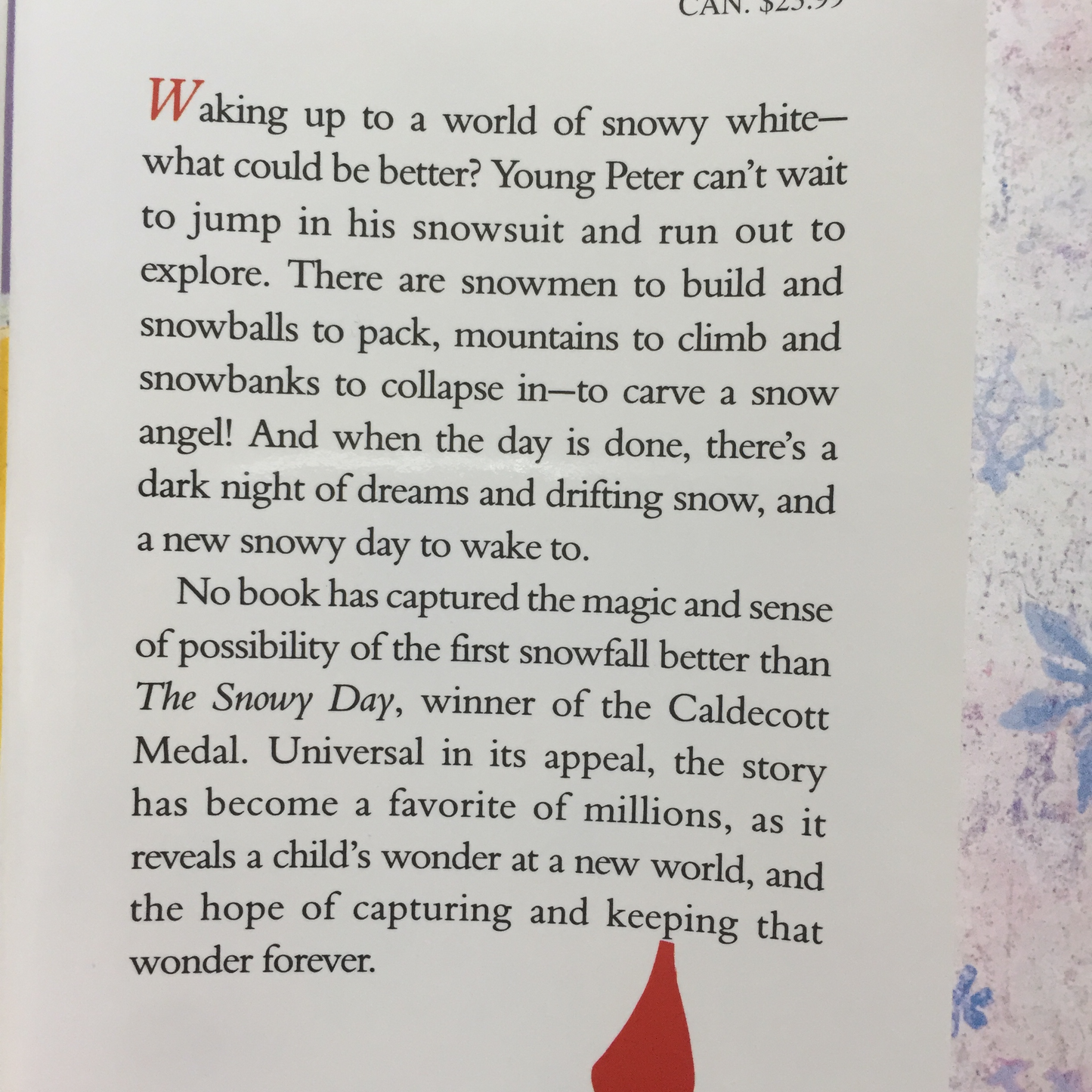 Children's Picture Book - THE SNOWY DAY, 50th Anniversary Edition