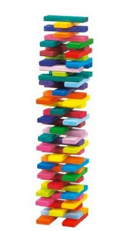 Wooden Toy - TOWER BUILDING BLOCKS, 60 piece set!