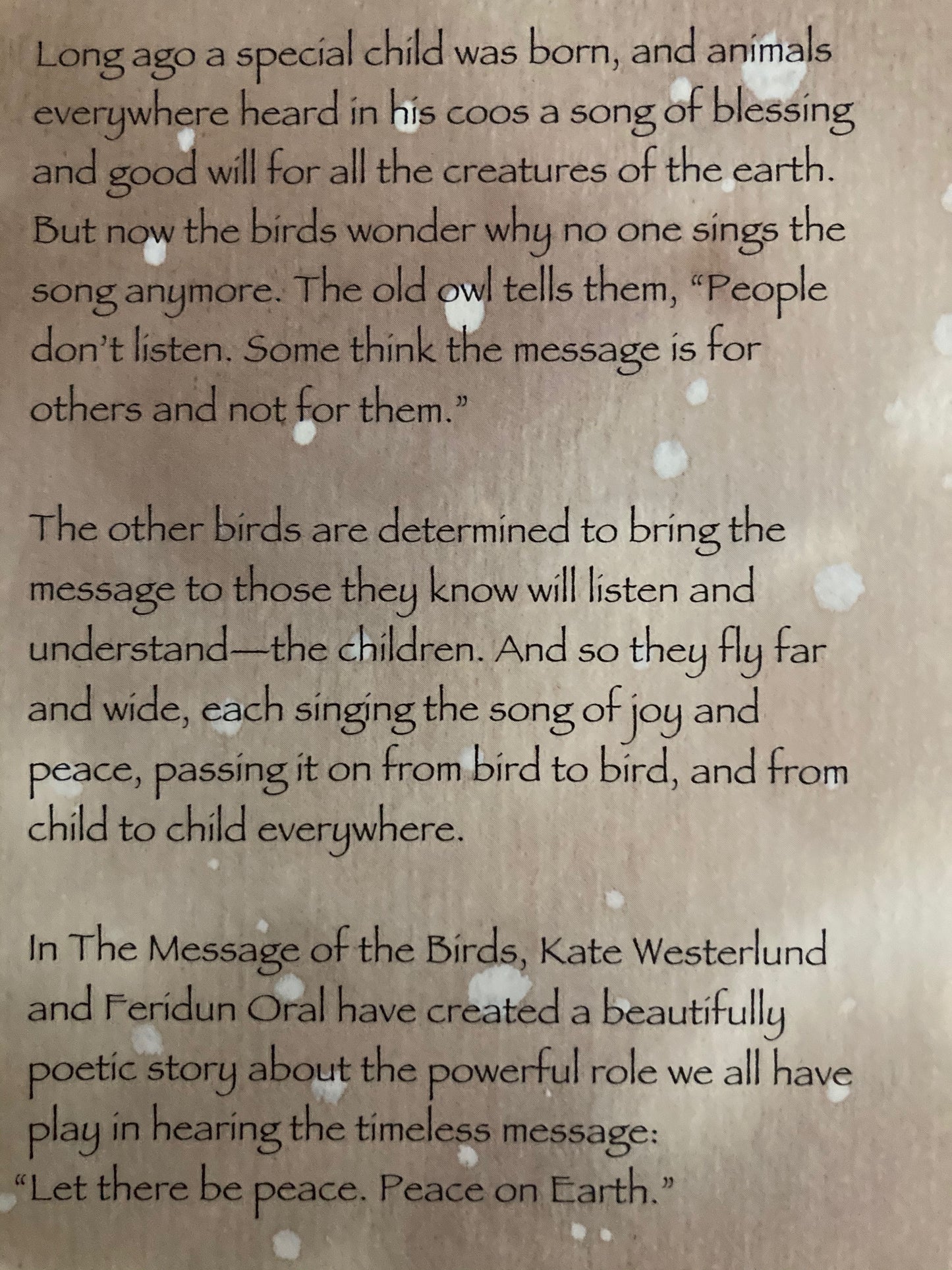 Children's Picture Book - THE MESSAGE OF THE BIRDS