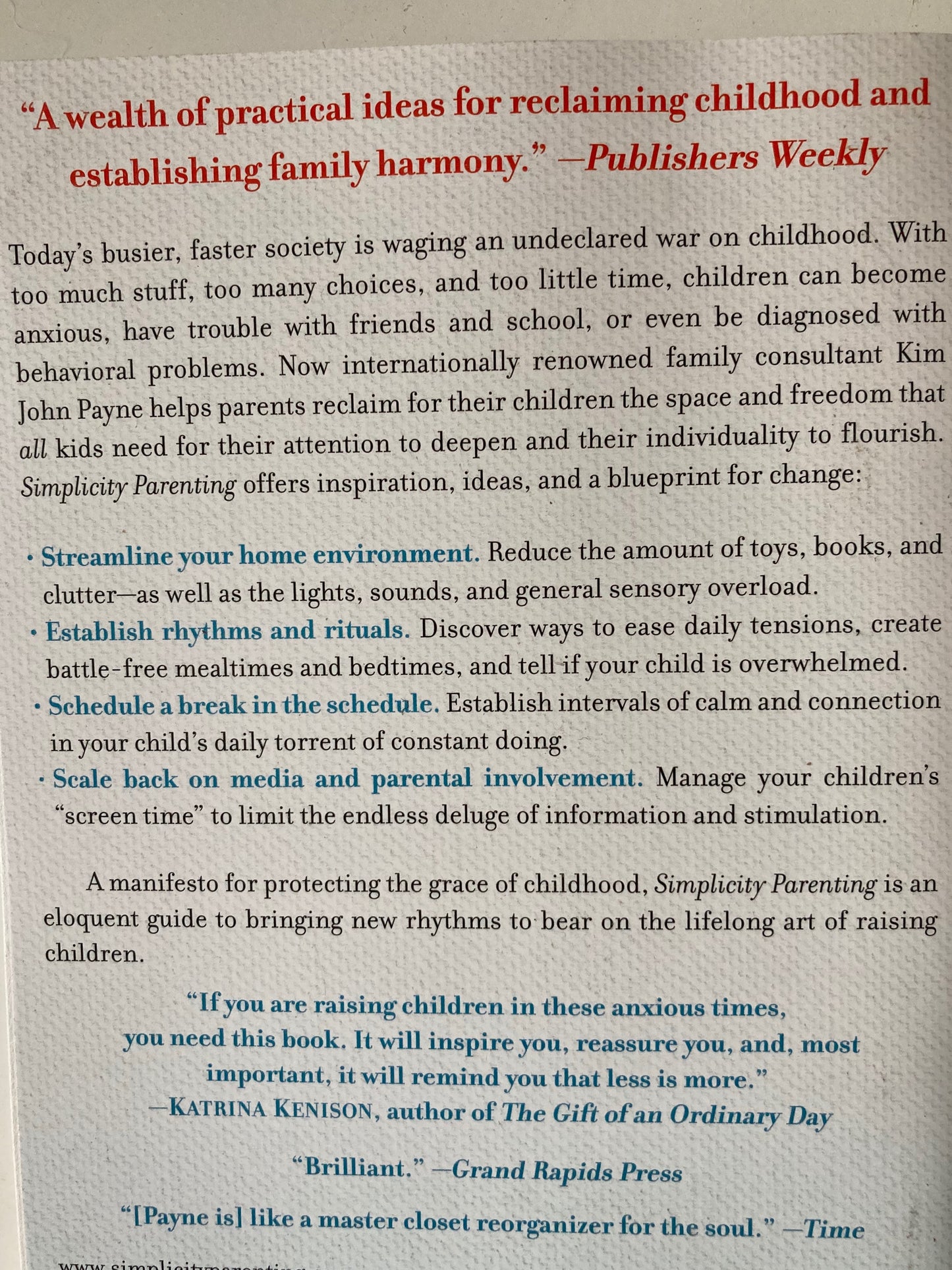 Parenting Resource Book - SIMPLICITY PARENTING