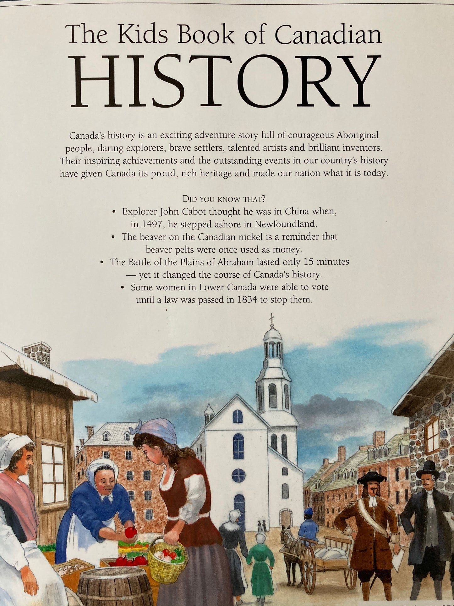 Livre éducatif - Le livre pour enfants sur l'HISTOIRE CANADIENNE
