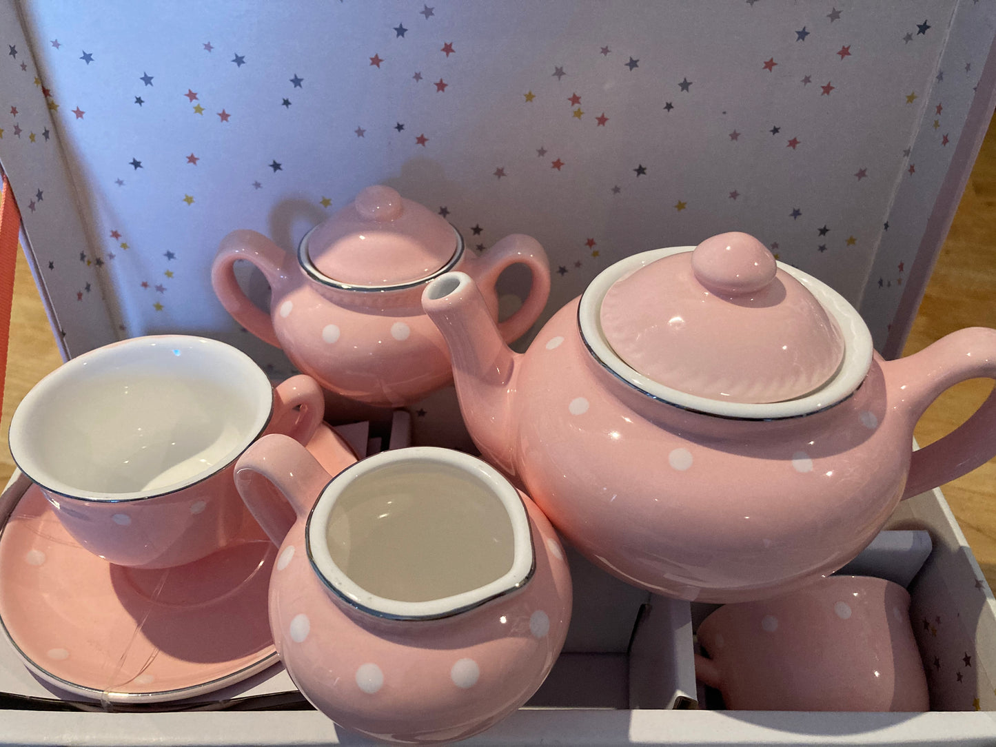 Keeping House - PINK CERAMIC TEA SERVICE For FOUR