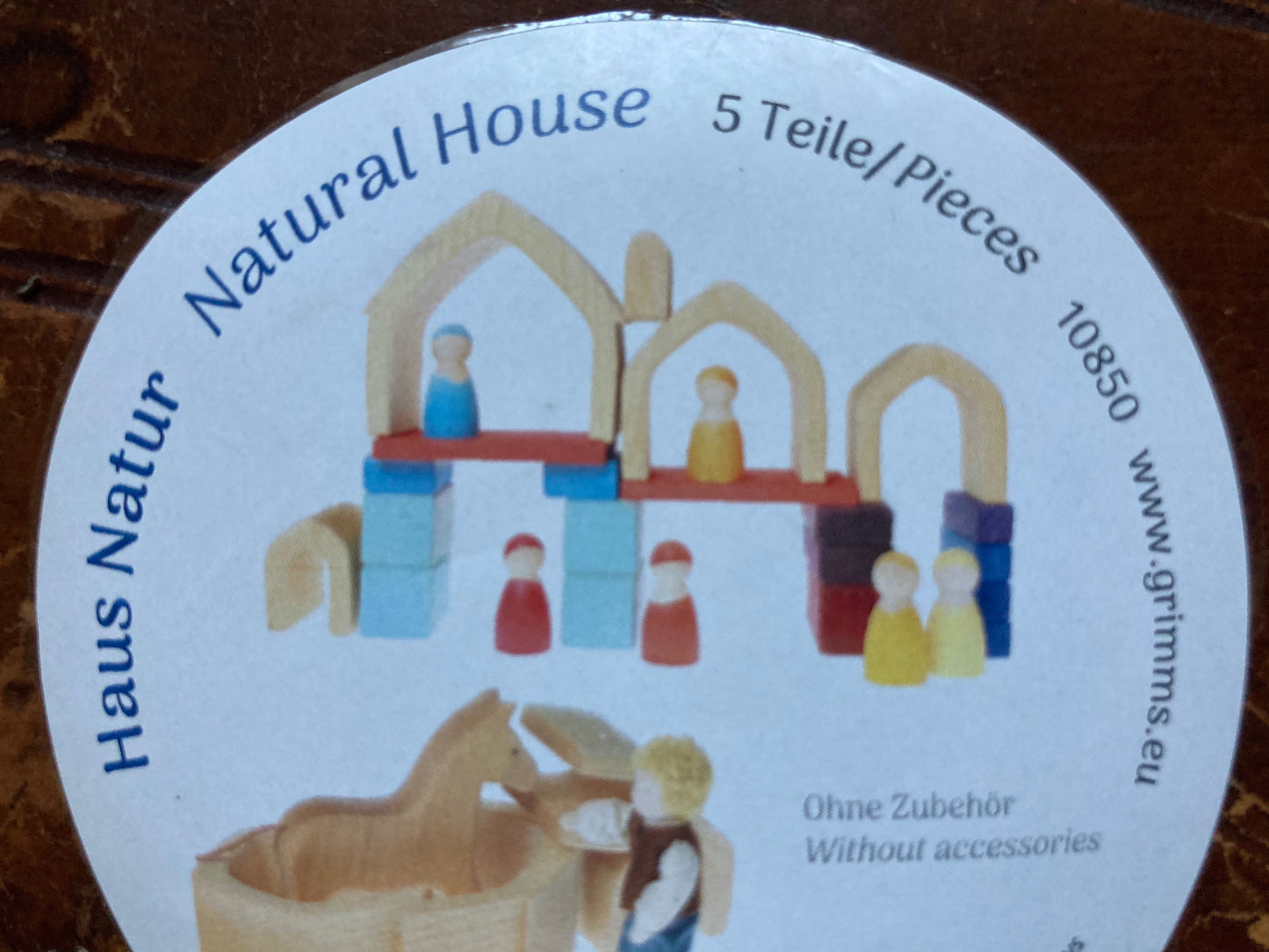 Wooden Toy - FAIRY DOLL HOUSE, 5 pieces!