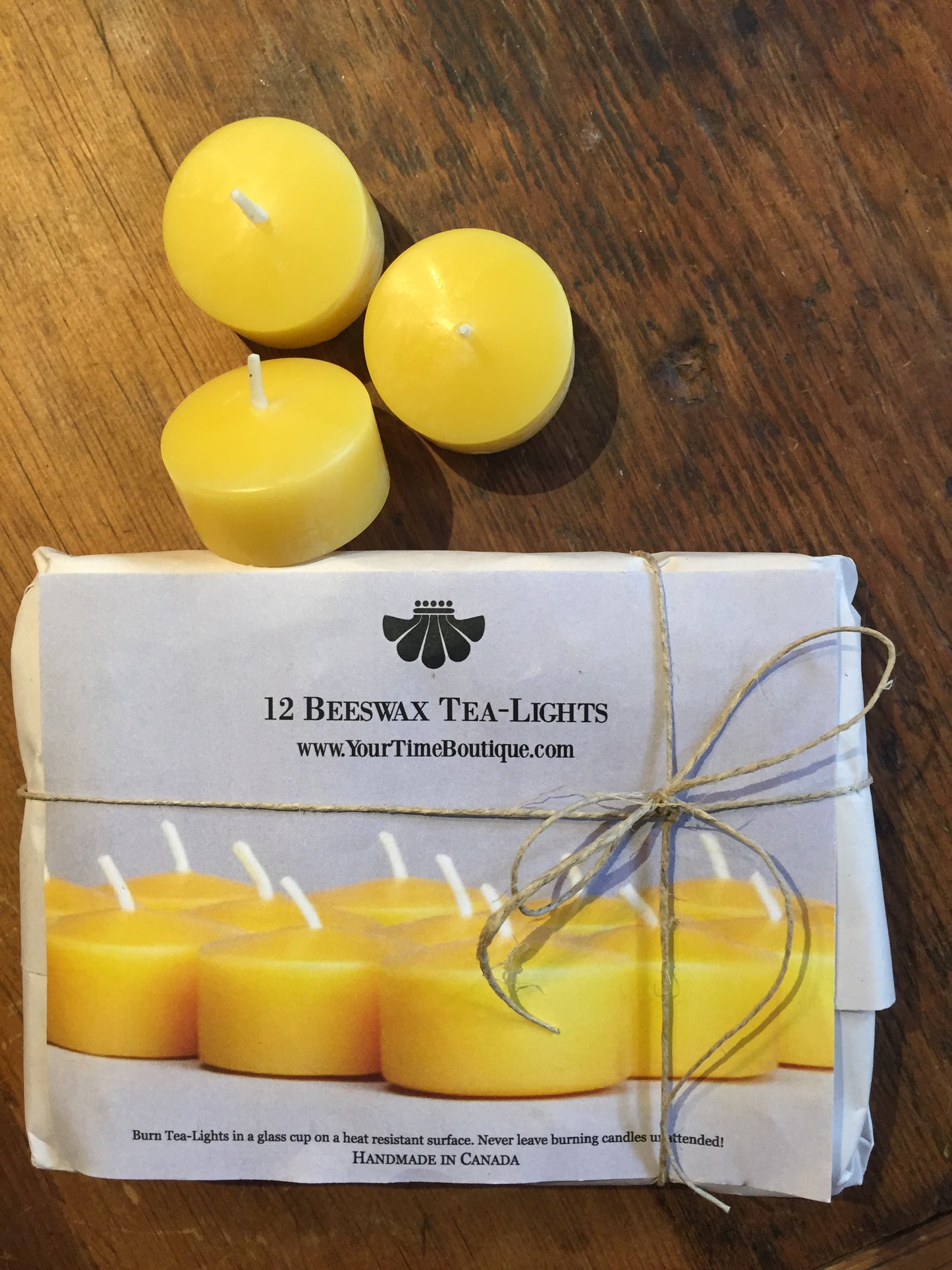 Beeswax Candles - 12 TEA LIGHTS
