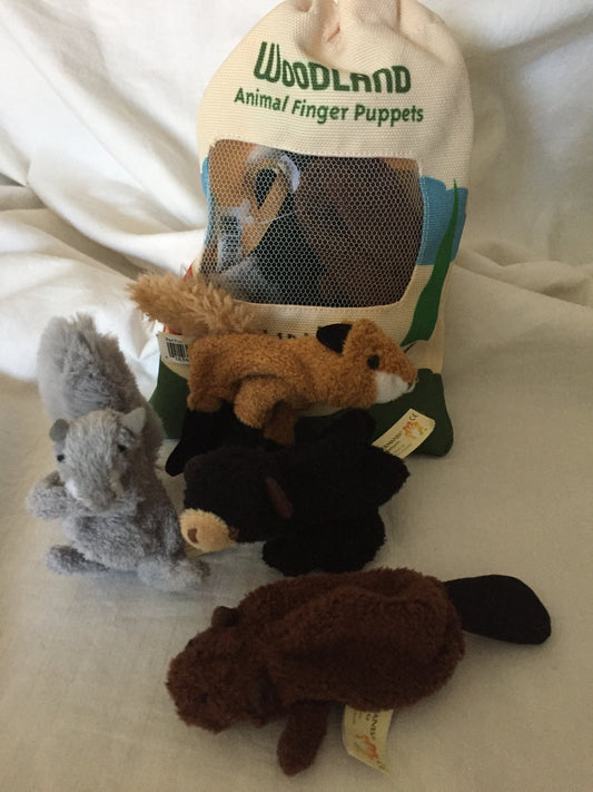 Soft Toy Puppet Set - WOODLAND ANIMAL Finger Puppets