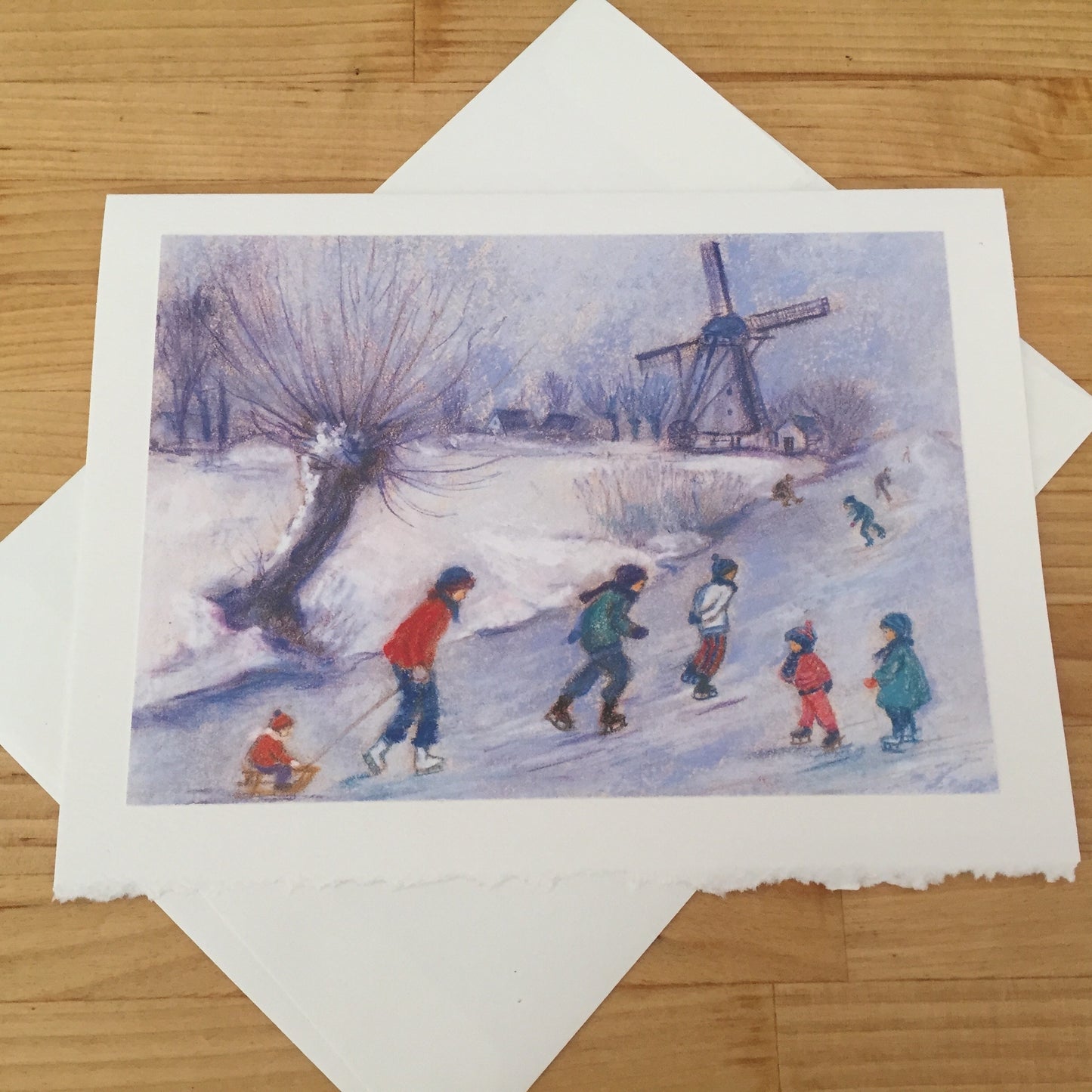 Greeting Cards/ Winter - SKATING ON THE CANAL