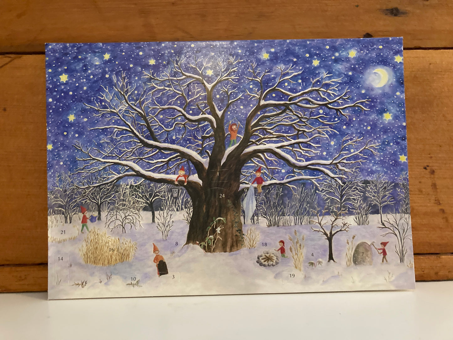 Advent Calendar Greeting Card - CHRISTMAS AT THE OLD OAK TREE