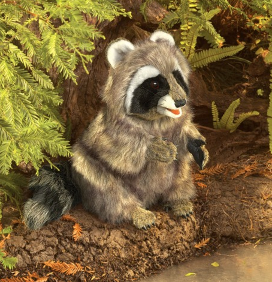 Boom Raccoon Puppet Soft Puppet Toy - RACOON Hand Puppet (Large) – Gnomes & Acorns