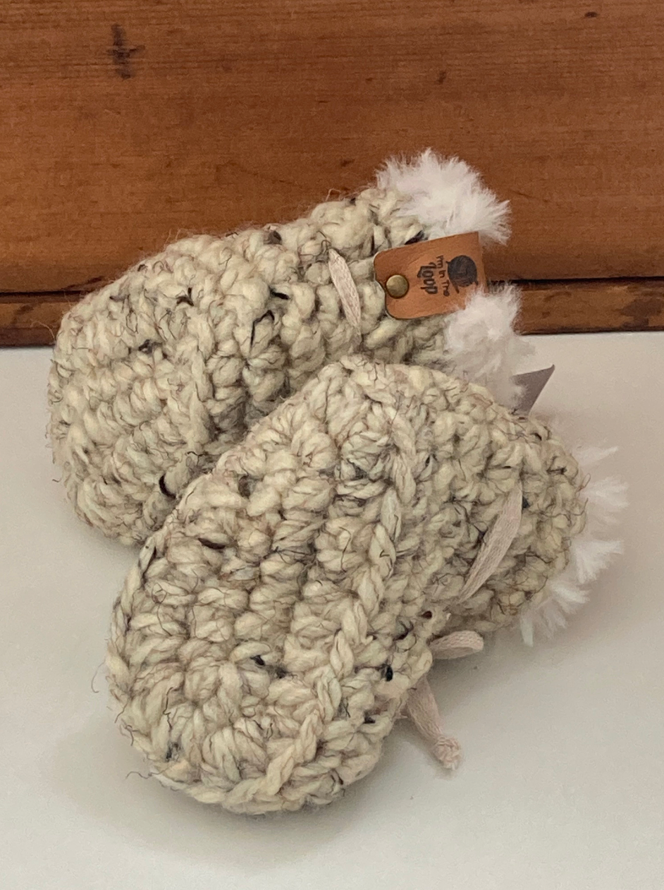 Slippers for Baby - COZY WOOL BOOTIES, Newborn to Twelve month!