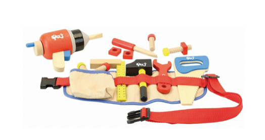 Jouet éducatif – Ensemble d'outils en bois avec ceinture à outils !