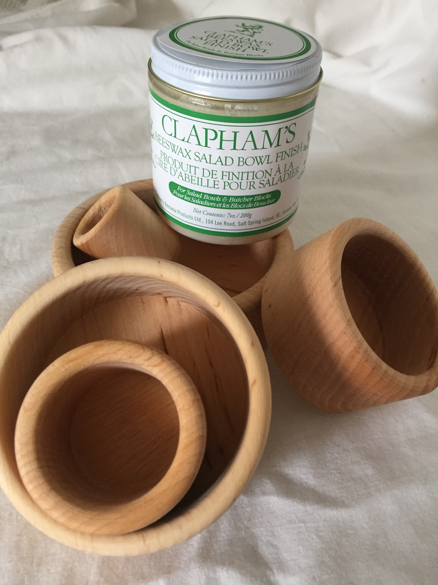 Wooden Toy - STACKING BOWLS, 5 bowls!