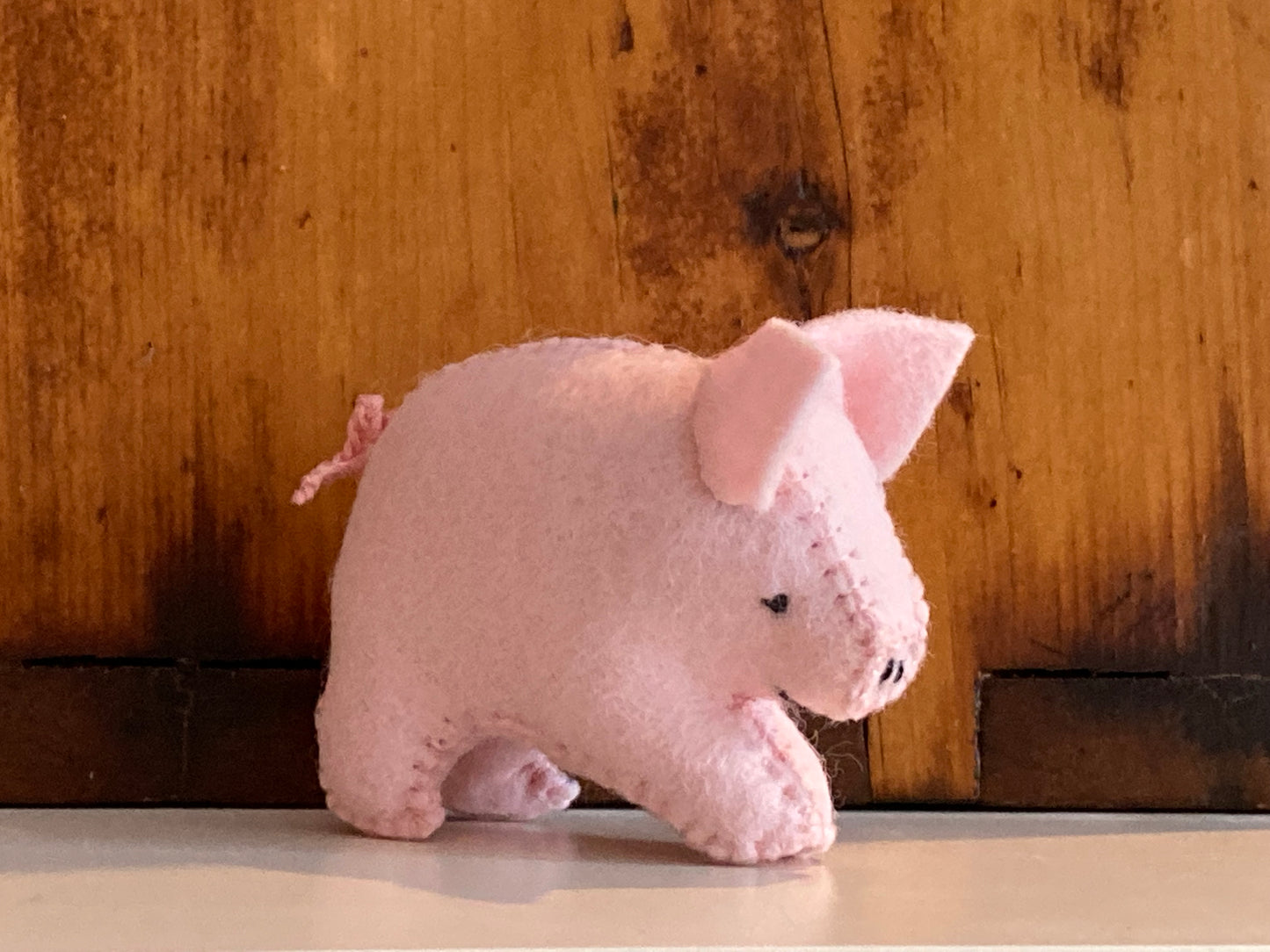 Dollhouse Soft Toy - FELT PINK PIG