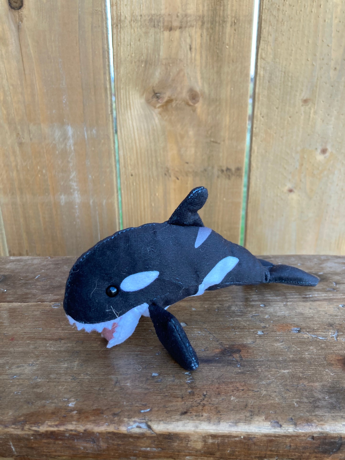 Soft Toy Finger Puppet - ORCA (Killer Whale)