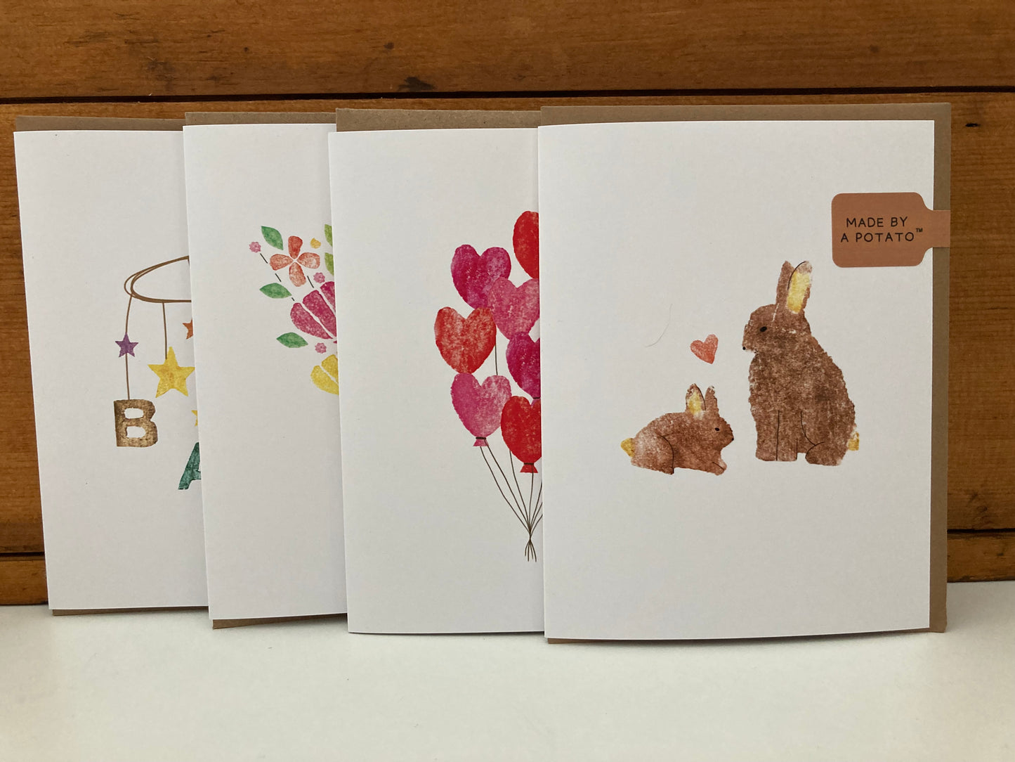 Greeting Cards - By a Potato HEARTS BOUQUET