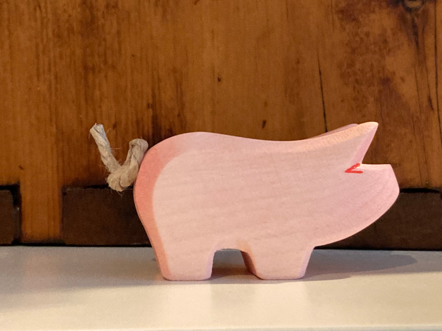 Jeu de maison de poupée en bois - COCHON ROSE, petit