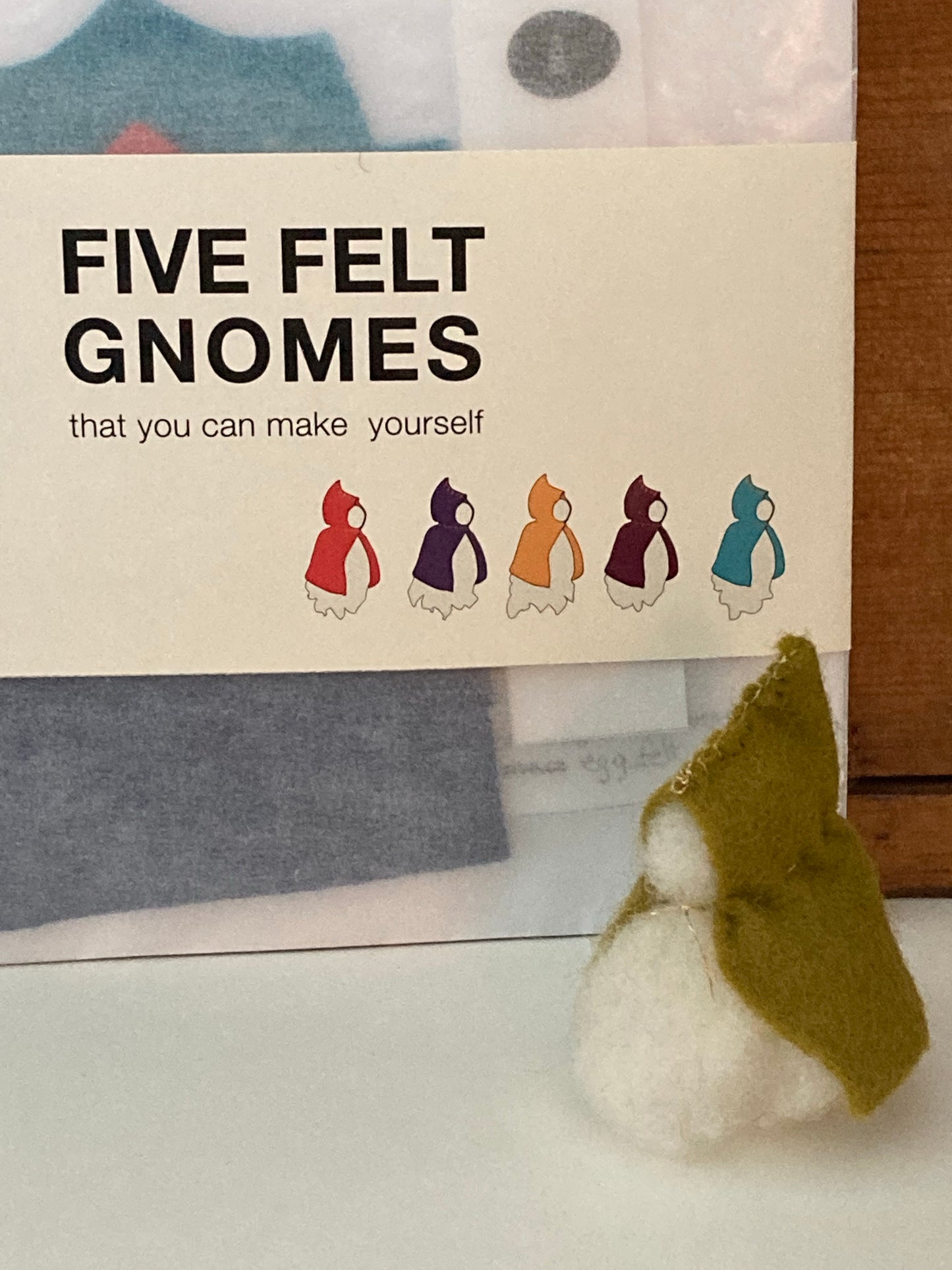Crafting Kits - Felt GNOMES, FIVE in 5 colours!