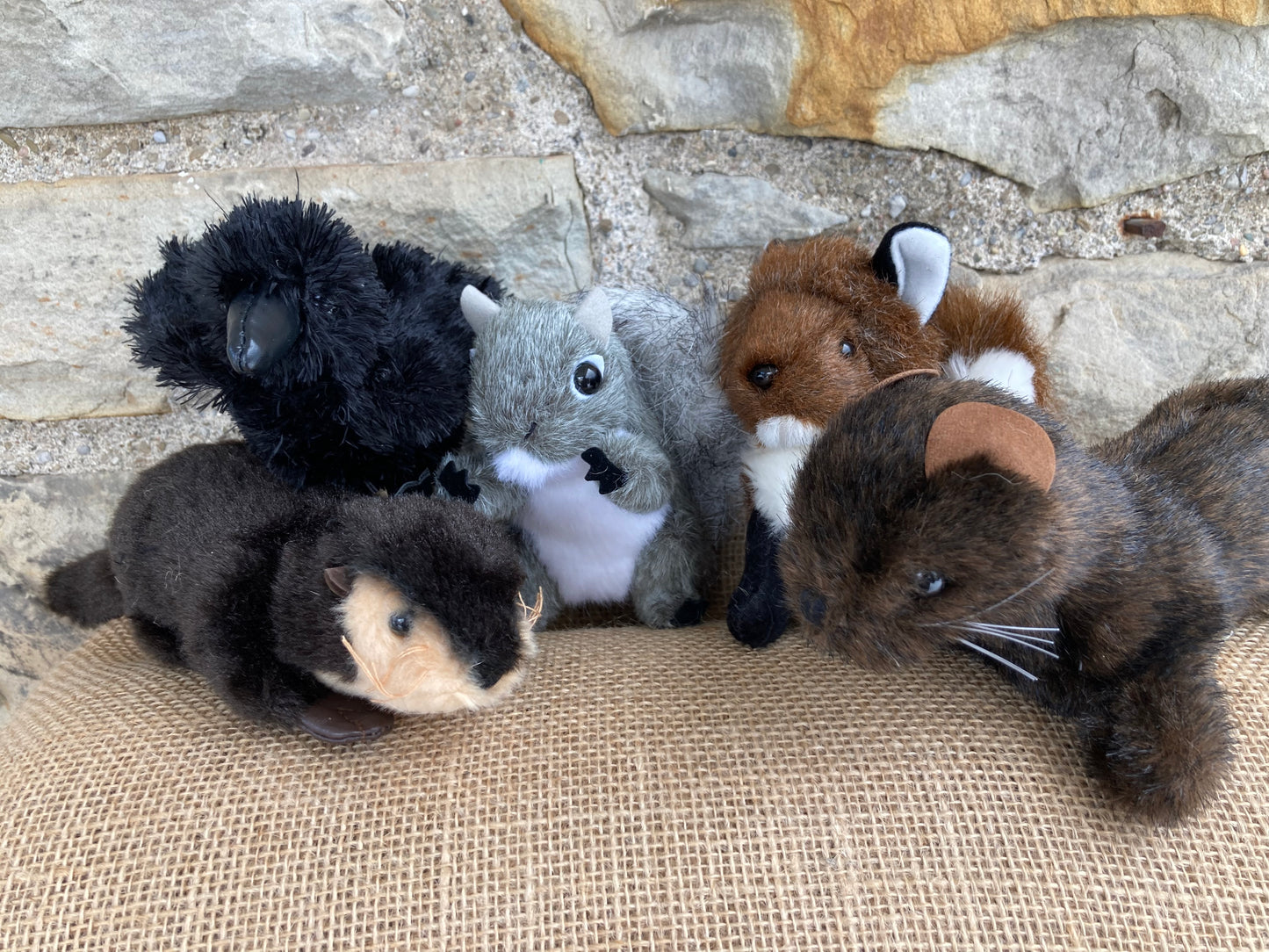 Soft Mini Puppet Set - WILD ANIMALS of the NORTH WOODS
