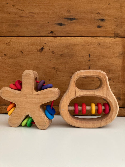 Wooden Toy, Baby - GRASPING RATTLE TOYS