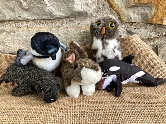 Soft Mini Puppet Set - WILD ANIMALS of the PACIFIC COAST of BRITISH COLUMBIA