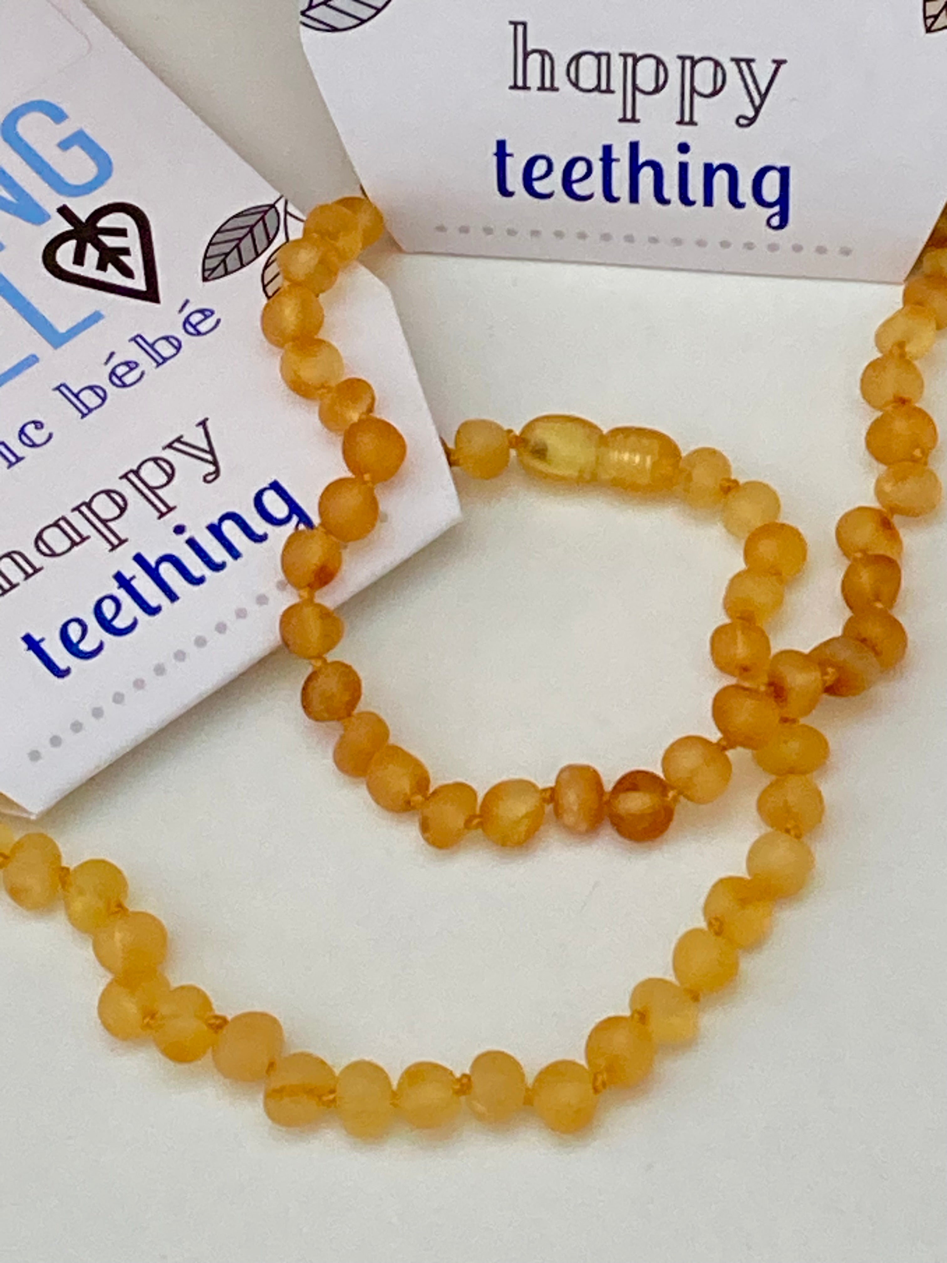 Natural amber clearance teething necklace