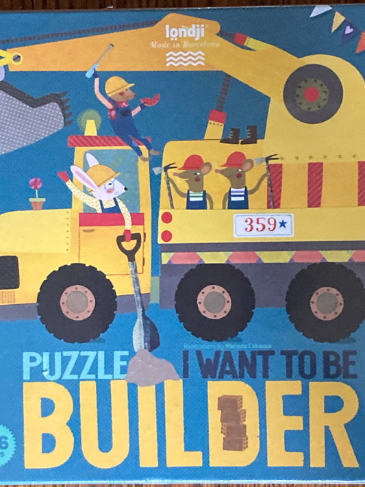 Puzzle - I WANT TO BE A BUILDER, (age3+)
