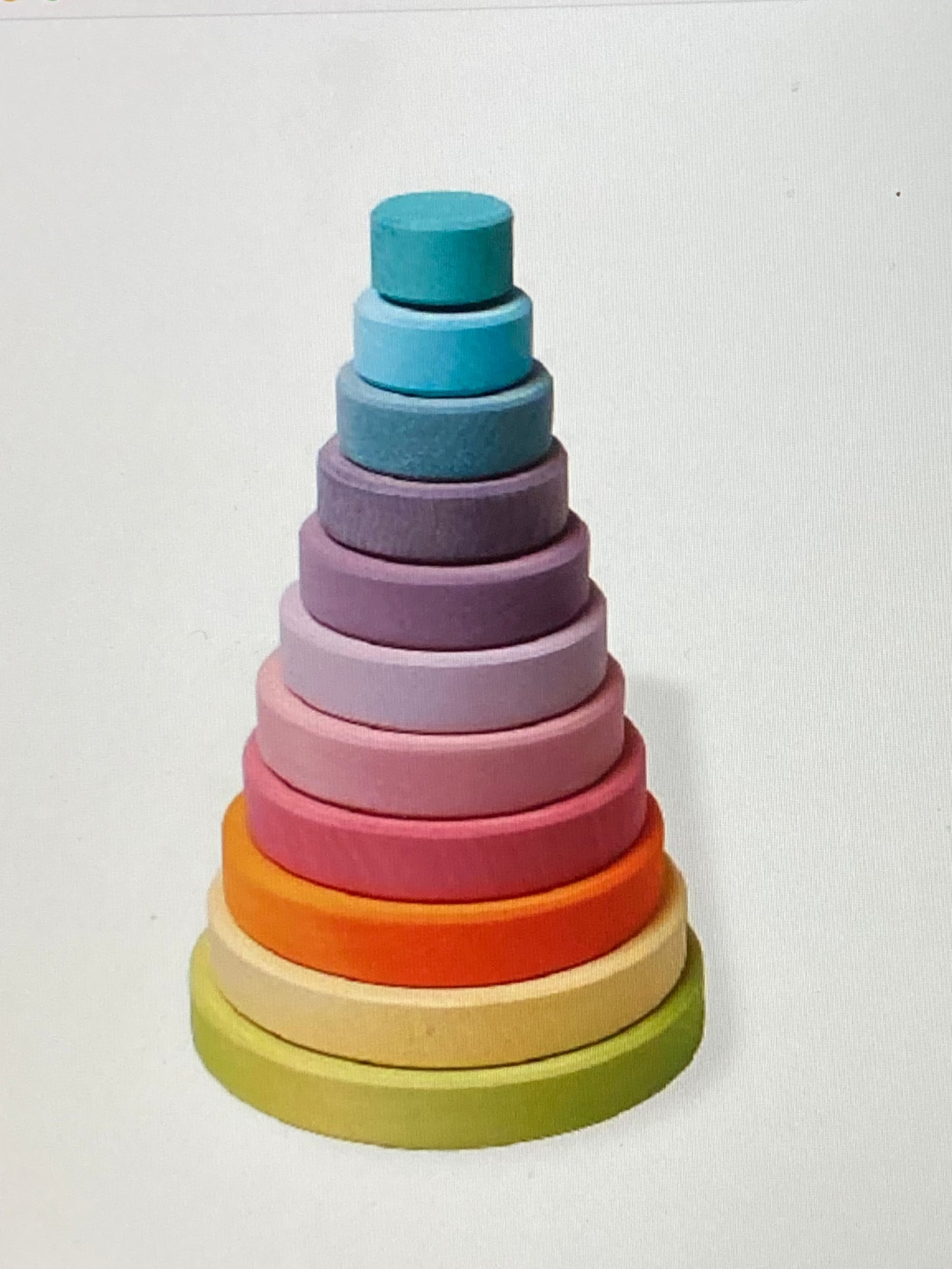 Wooden Toy, Baby - Grimm's PASTEL STACKING TOWER