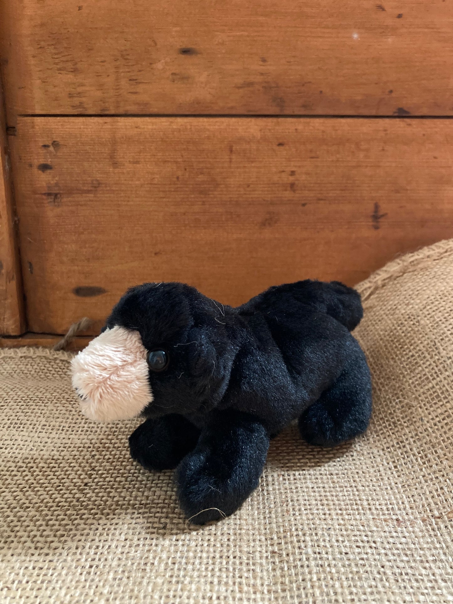 Soft Toy Finger Puppet - BLACK BEAR