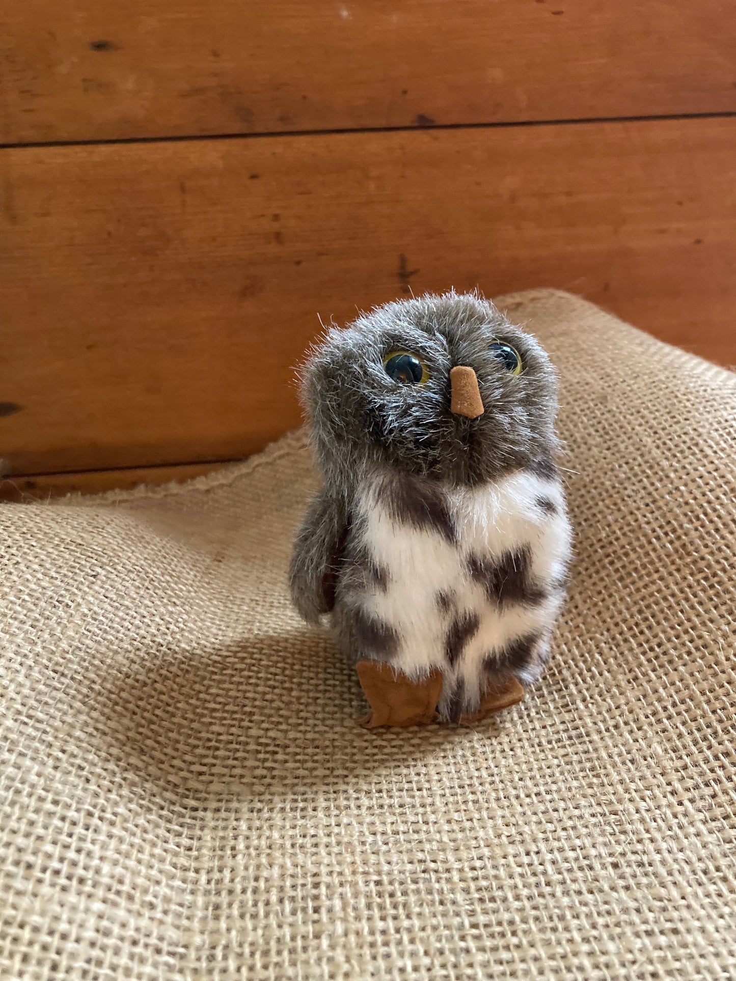 Soft Toy Finger Puppet - SPOTTED OWL