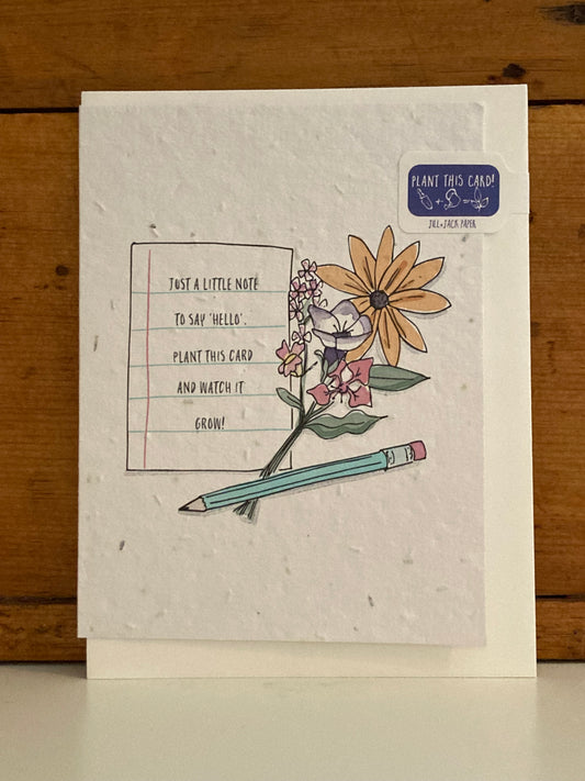 FlowerPaper Greeting Card - JUST TO SAY HELLO