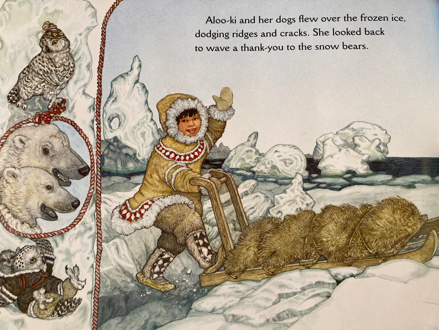 Livre d'images pour enfants - LES TROIS OURS DES NEIGES de Jan Brett