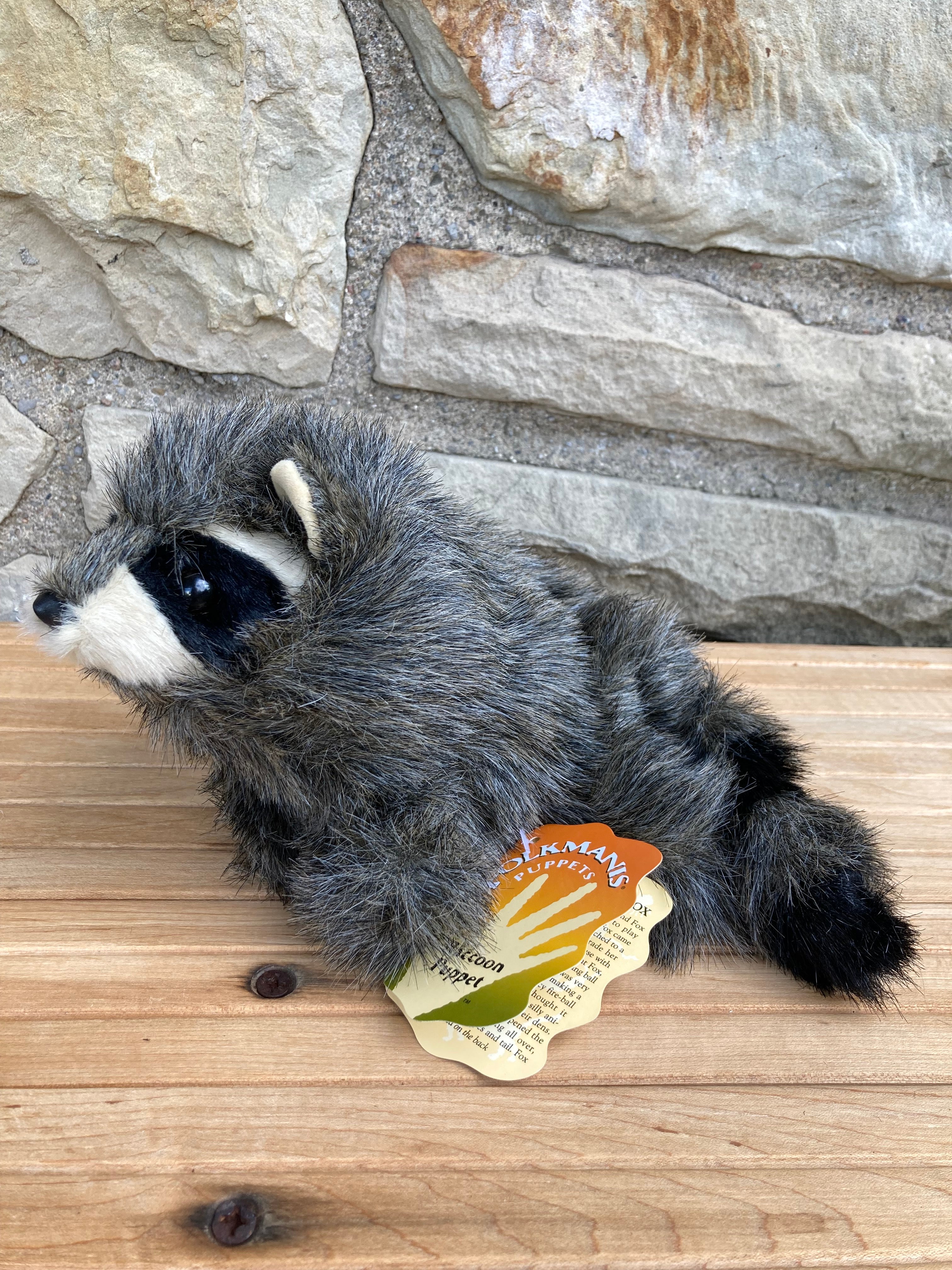 Boom Raccoon Puppet Soft Puppet Toy - Baby RACOON Hand Puppet – Gnomes & Acorns