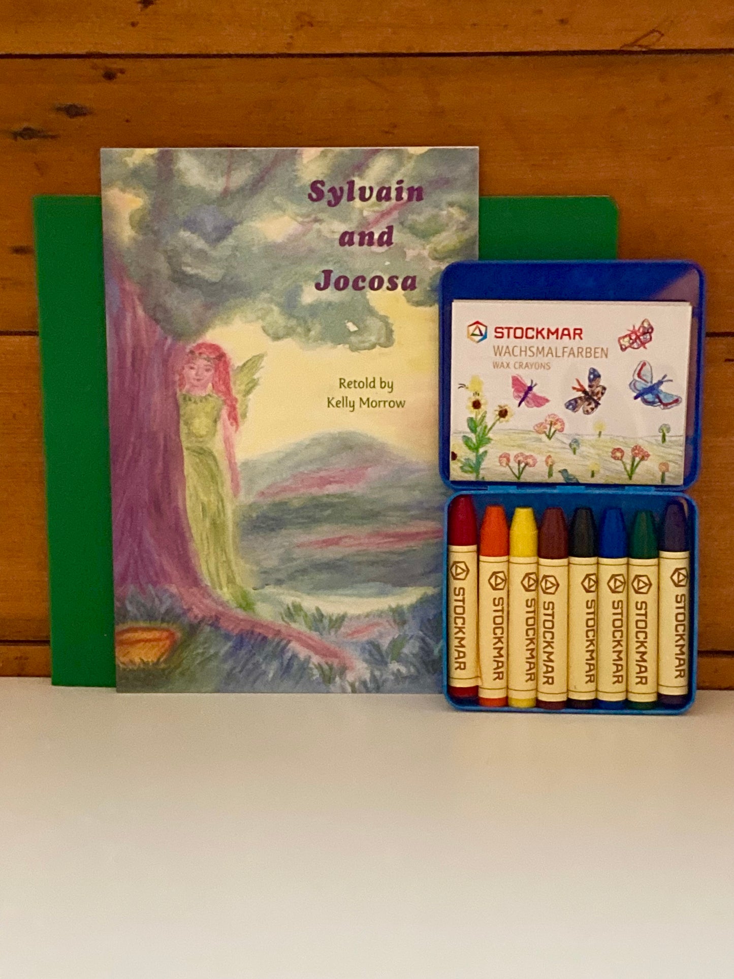 Art Set - AN EARLY READER, TIN OF 8 STICK BEESWAX CRAYONS and DRAWING BOOK