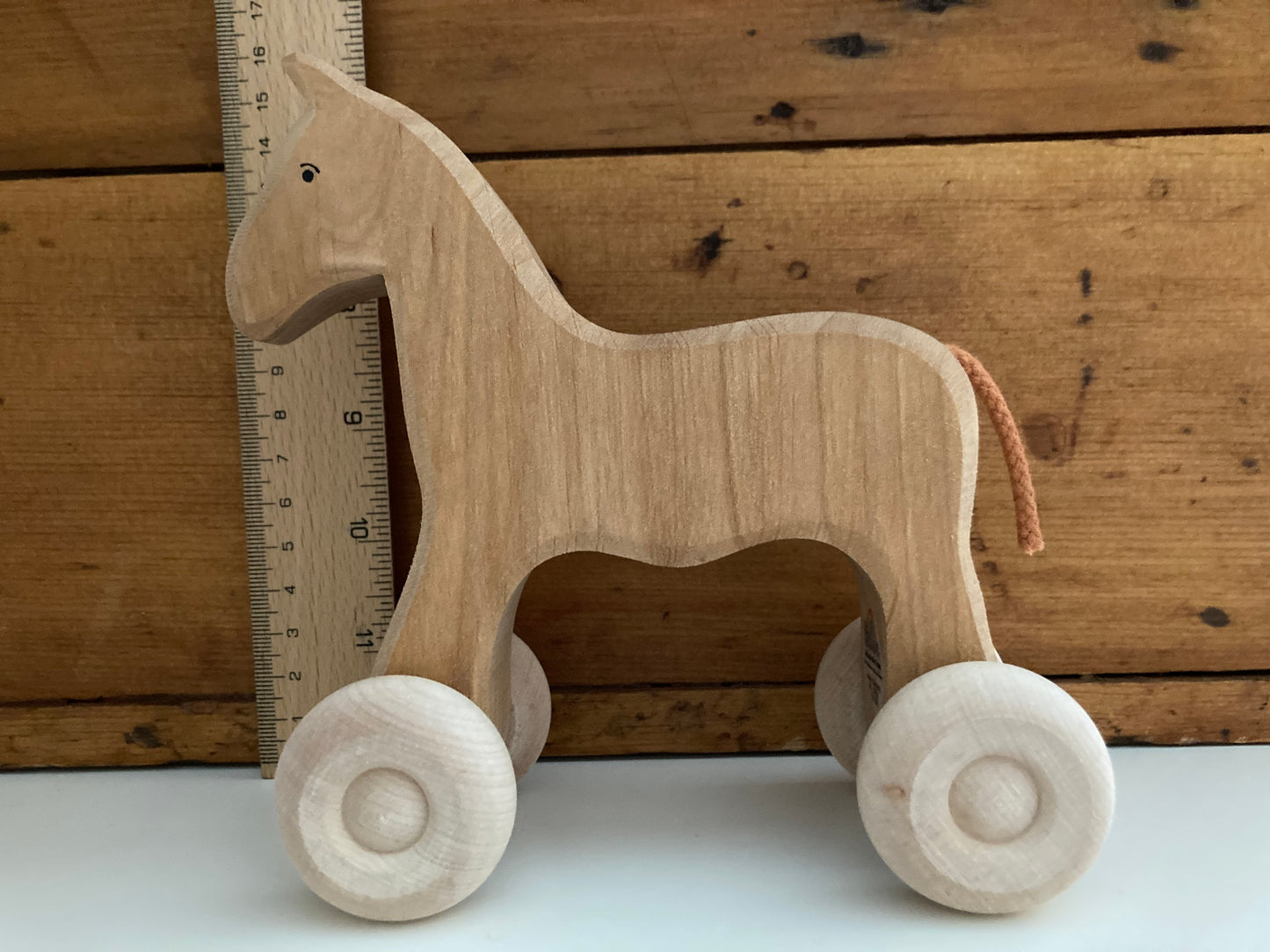 Wooden Toy, Baby - ROLL-a-LONG HORSE