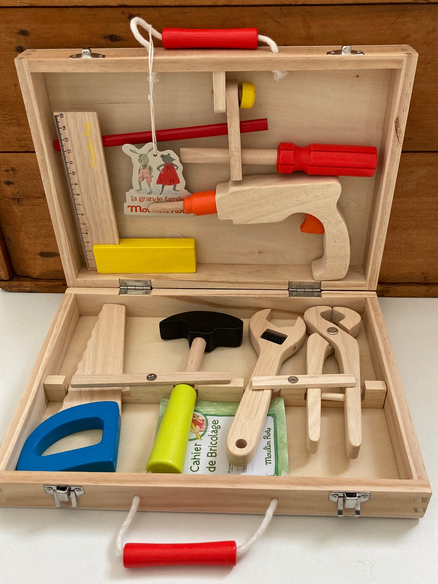 Jouet éducatif - ENSEMBLE DE CHARPENTIER OUTILS EN BOIS