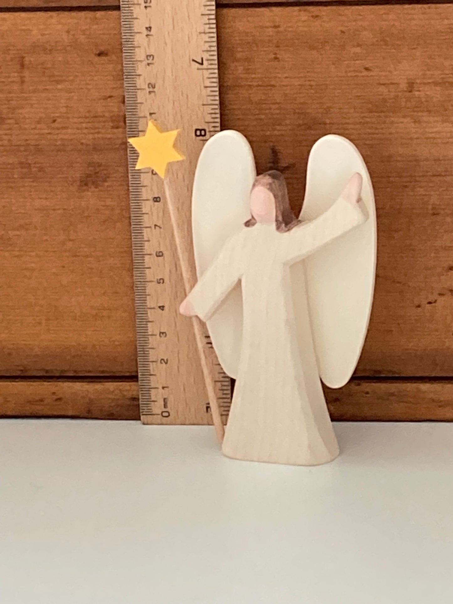 Wooden Toy - Ostheimer ANGEL WITH STAR STAFF (small size)