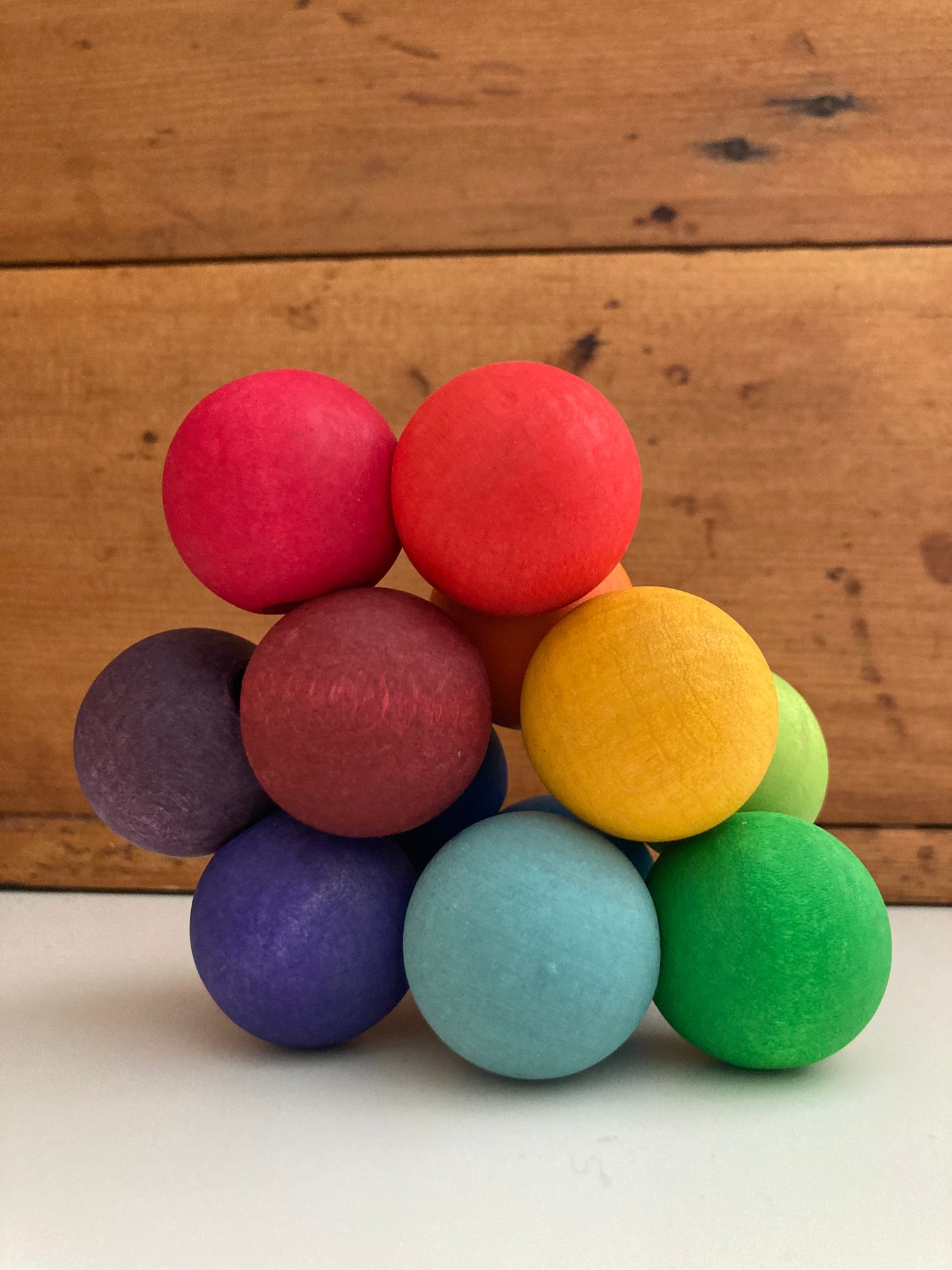Wooden Toy, Baby - GRASPING RAINBOW CLUSTER