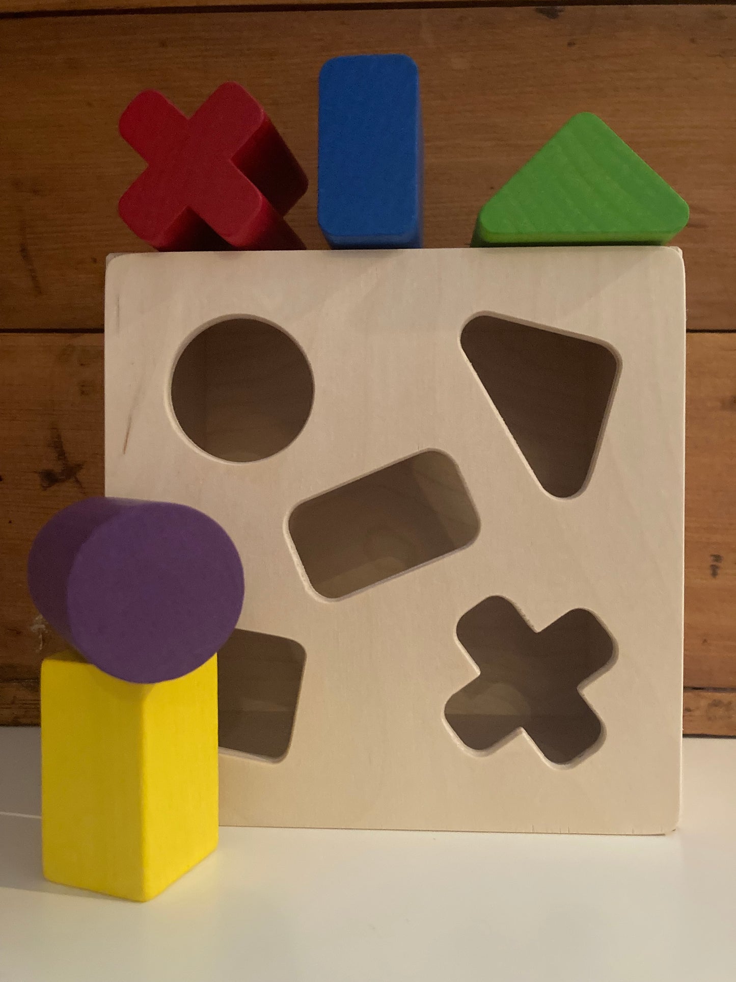 Educational Wooden Toy - SHAPE SORTING BOX