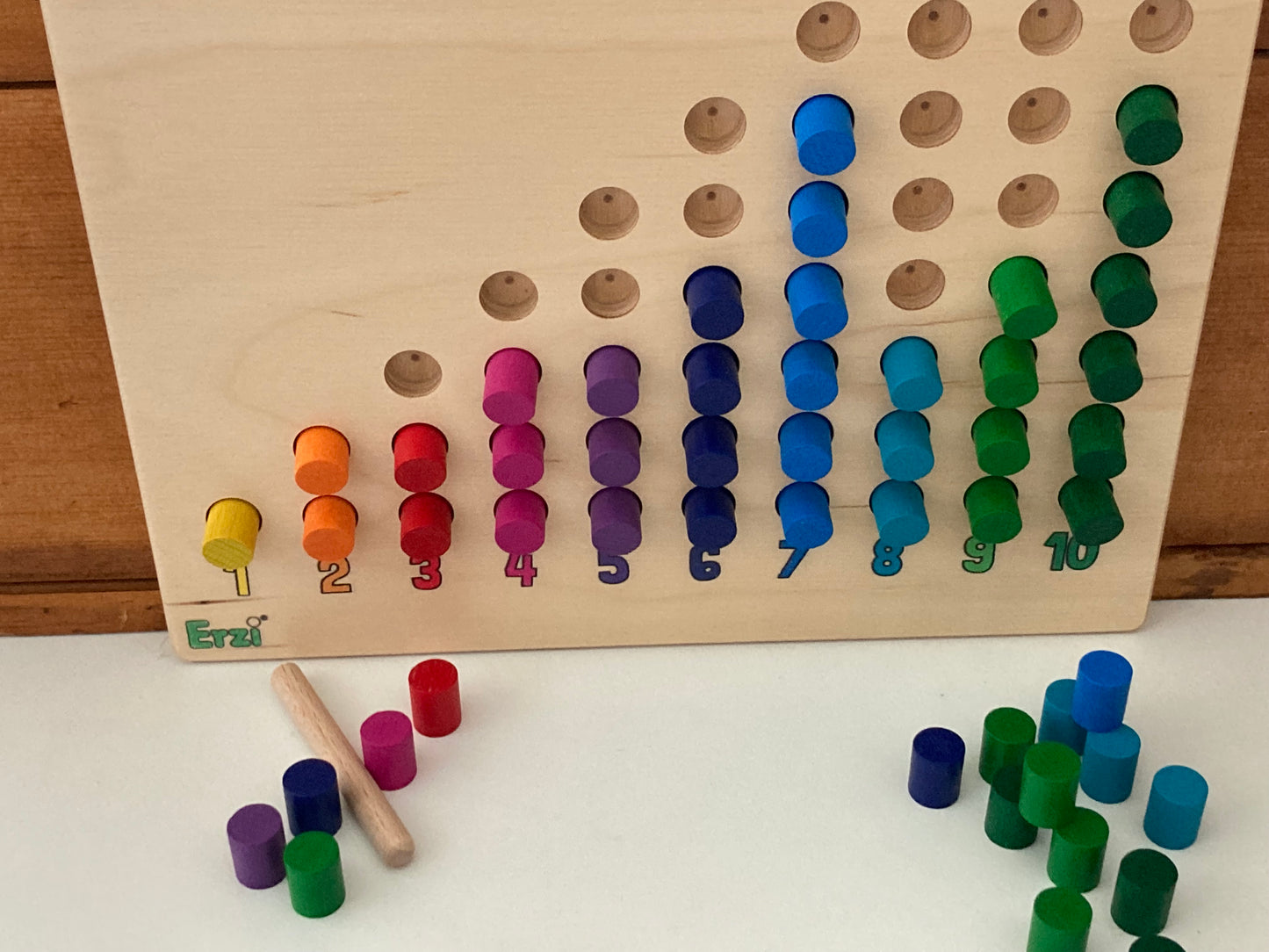 Educational Wooden Set - COUNTING BOARD with 55 Counters!