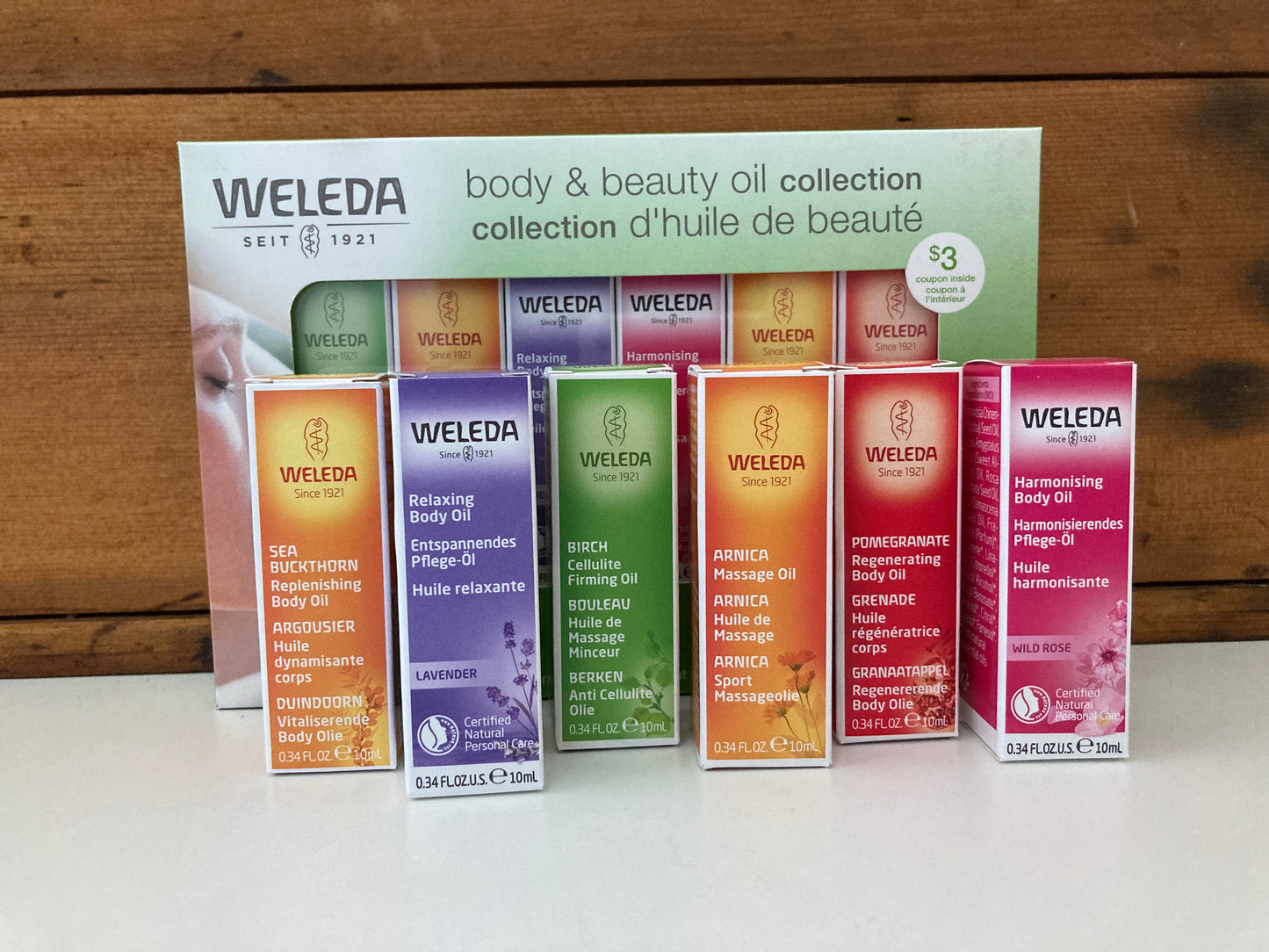 Weleda COLLECTION D'HUILES CORPORELLES COFFRET CADEAU, 6 huiles